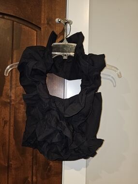 EUC Ruffled Black Halter Camisole - Women